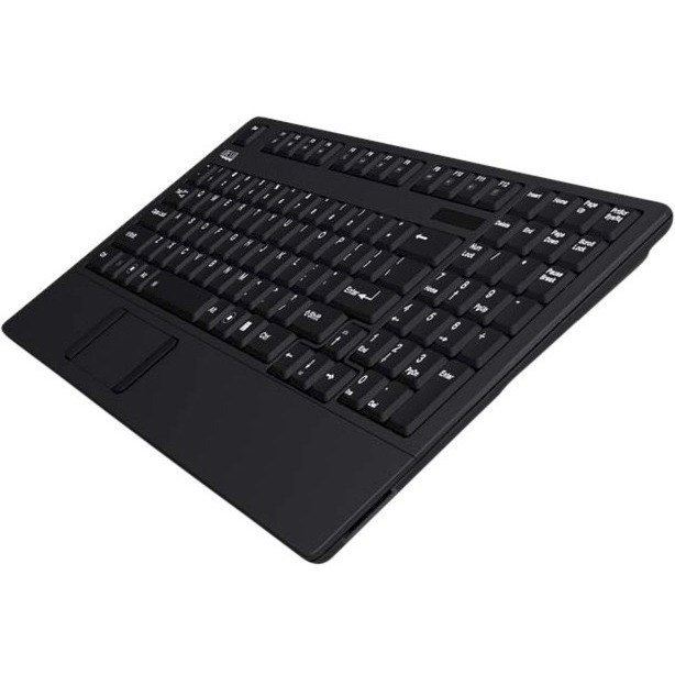 Adesso SlimTouch AKB-410UB Keyboard - Cable Connectivity - USB Interface - TouchPad - English (US) - Black