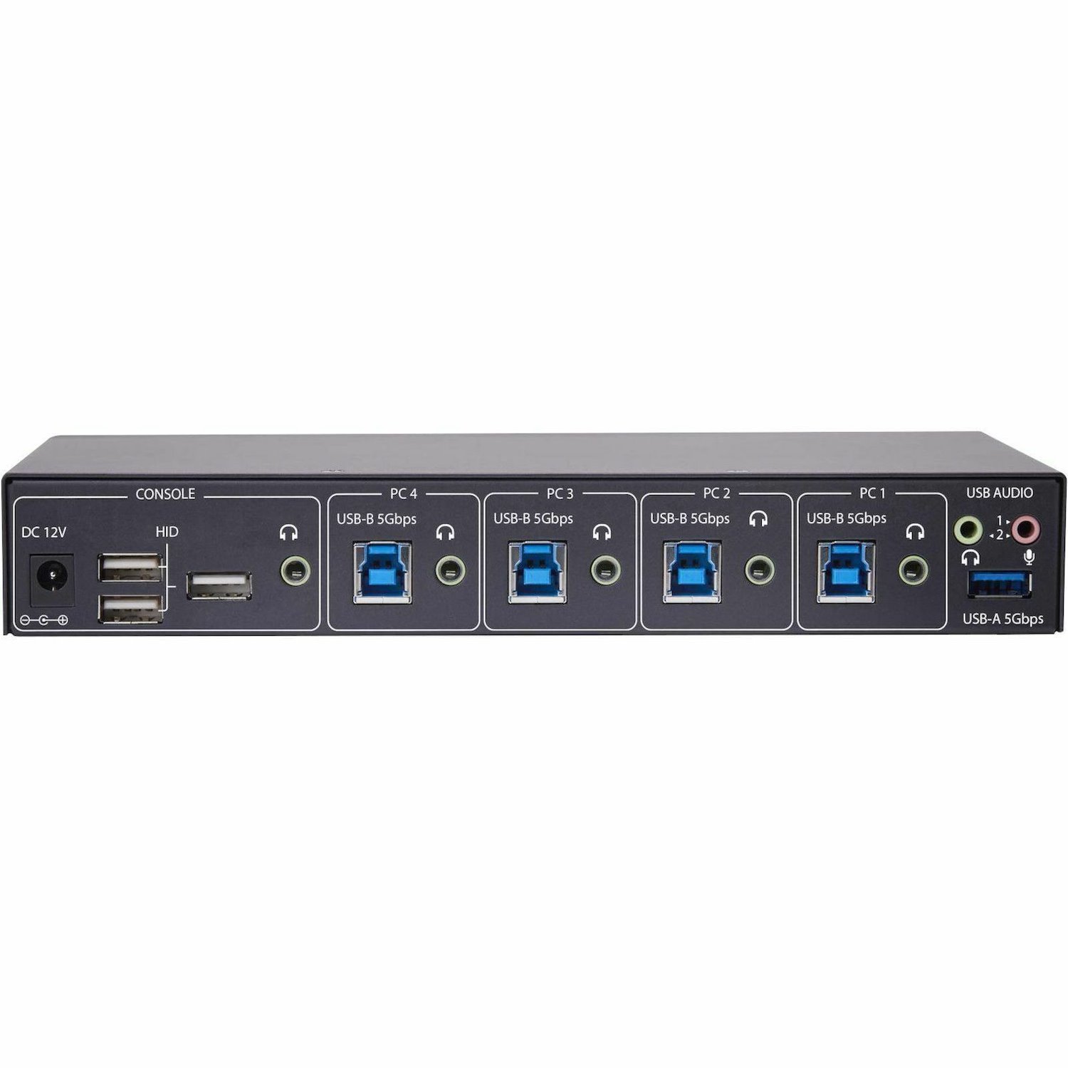 StarTech.com 4-Port KM Switch w/ Mouse Switching, USB 3.0 Keyboard/Mouse Switcher for 4 Computers, 3.5mm and USB Audio, TAA Compliant