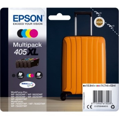 Epson DURABrite Ultra 405XL Original High (XL) Yield Inkjet Ink Cartridge - Multi-pack - Black, Cyan, Magenta, Yellow - 4 / Pack