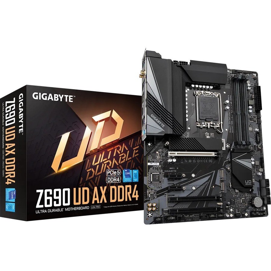 GIGABYTE Z690 UD AX DDR4 Gaming Desktop Motherboard - Intel Z690 Chipset - Socket LGA-1700 - Intel Optane Memory Ready - ATX