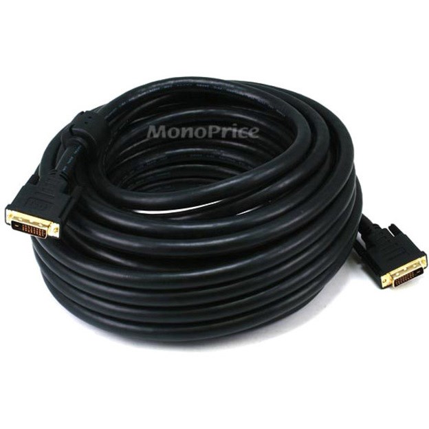 Monoprice 50ft 24AWG CL2 Dual Link DVI-D Cable - Black