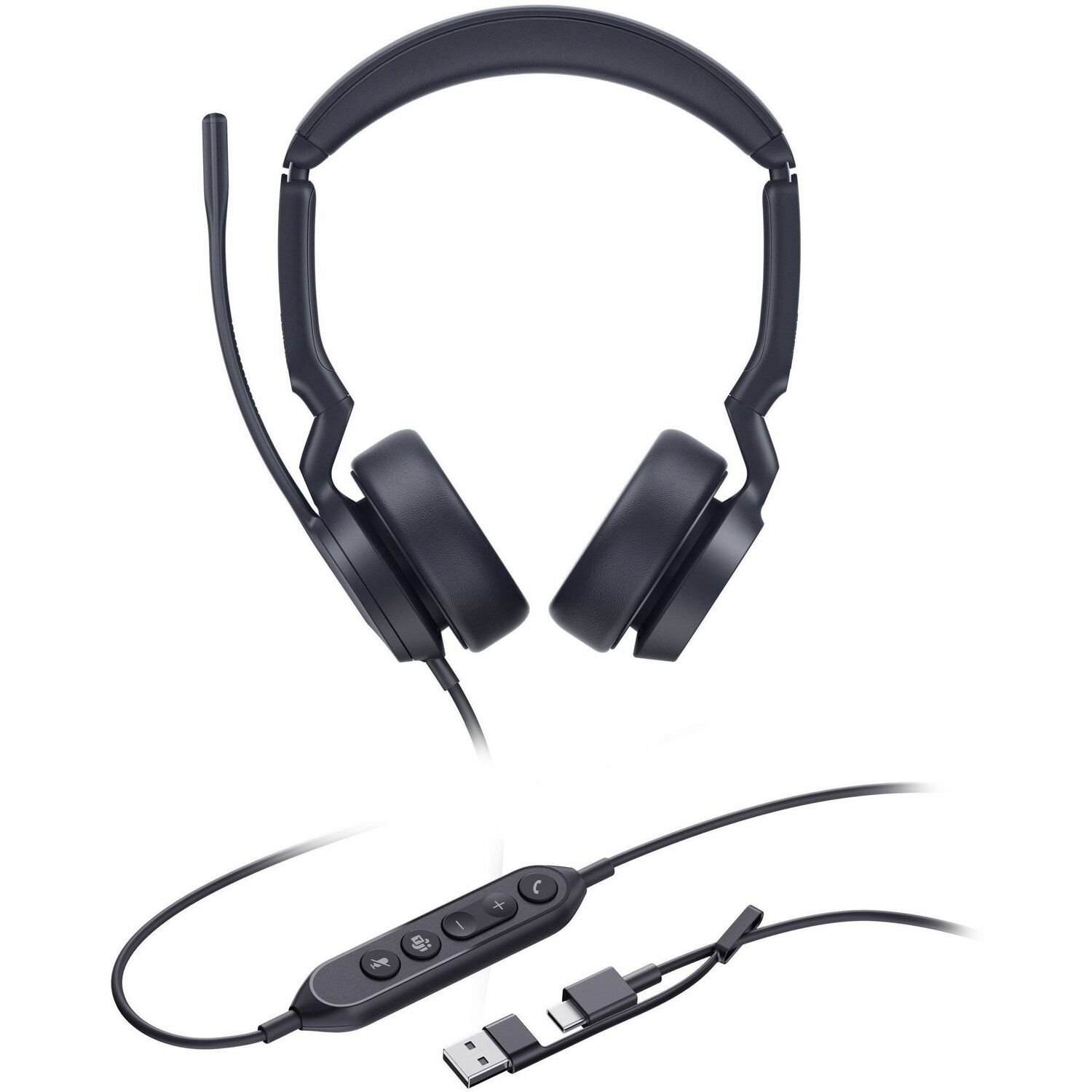 Yealink Wired (Uh44) Uc Stereoheadset,Noise Cancelling Mic, Usb C Native, C To A Adapter