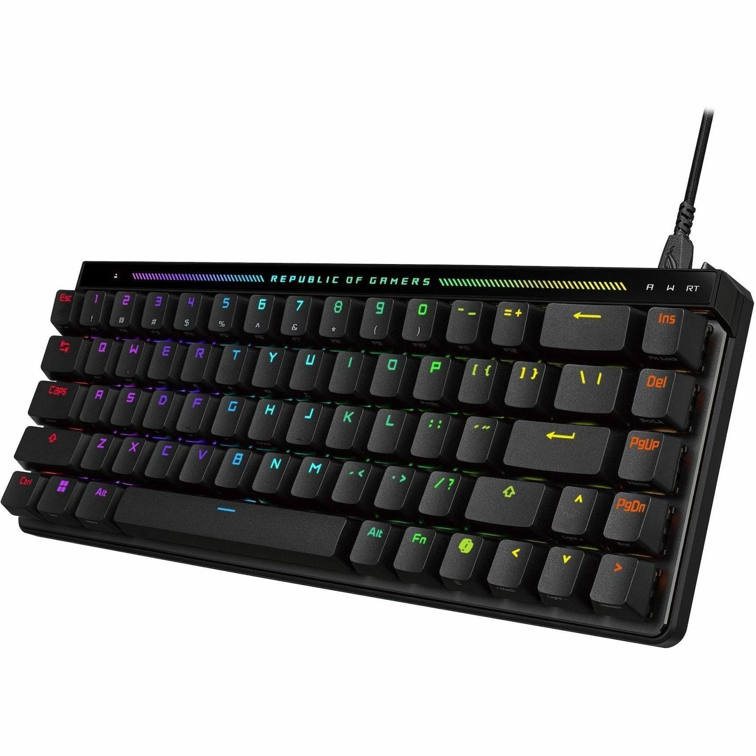 Asus ROG Falchion Ace HFX Gaming Keyboard - Cable Connectivity - USB 2.0 Interface - RGB LED - Black