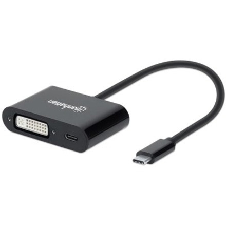 Manhattan Usb-C To Dvi Converter With PD Port