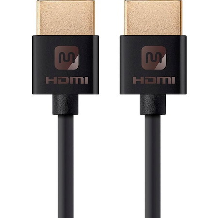 Monoprice Ultra Slim Series High Speed HDMI Cable, 3ft Black