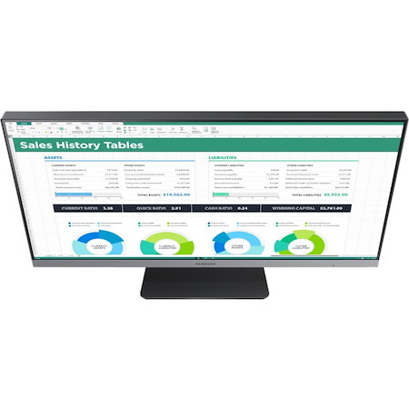 Samsung F24T650FYN 24" Class Full HD LCD Monitor - 16:9 - Dark Blue Gray