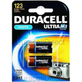 Duracell ULTRA DL123-X2 Battery - Lithium Manganese Dioxide (Li-MnO2) - 2