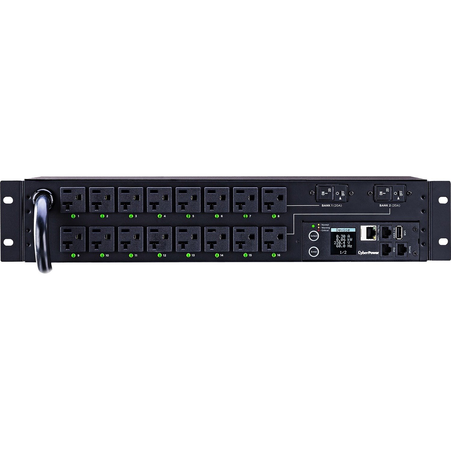 CyberPower PDU41003 Single Phase 100 - 120 VAC 30A Switched PDU