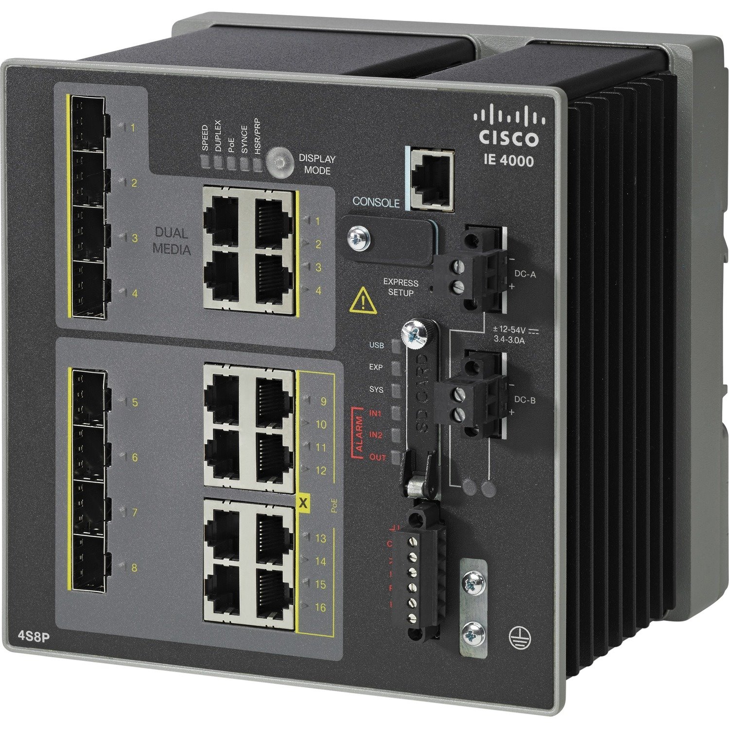 Cisco 4000 IE-4000-4S8P4G-E 12 Ports Manageable Layer 3 Switch - Gigabit Ethernet - 10/100/1000Base-TX, 1000Base-X - Refurbished