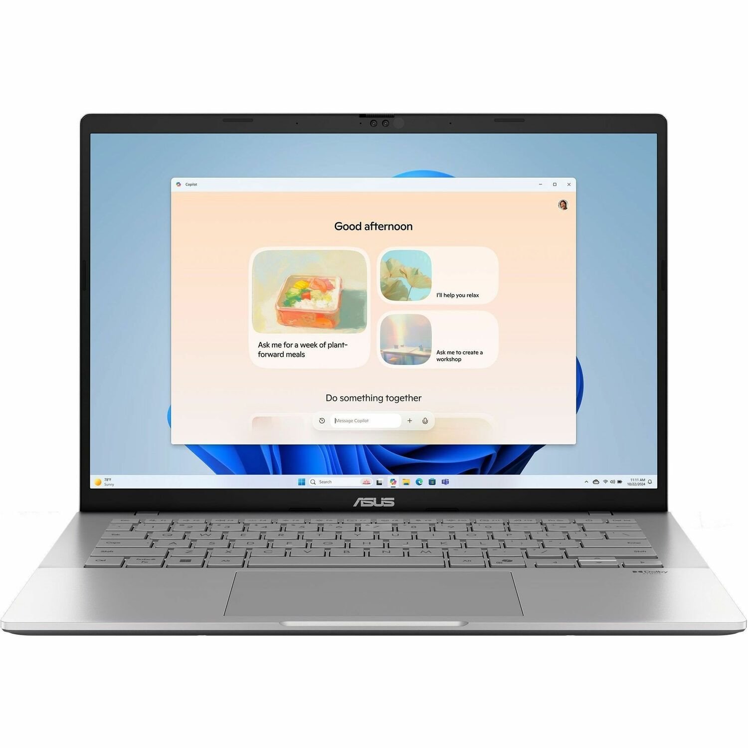 Asus VivoBook S14 M3407 M3407HA-LY008W 35.6 cm (14") Copilot+ PC Notebook - WUXGA - 60 Hz - AMD Ryzen 5 220 - 16 GB - 512 GB SSD - Cool Silver