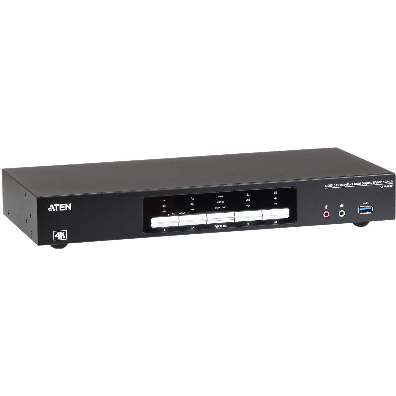 ATEN 4-Port USB 3.0 4K DisplayPort Dual Display KVMP Switch-TAA Compliant