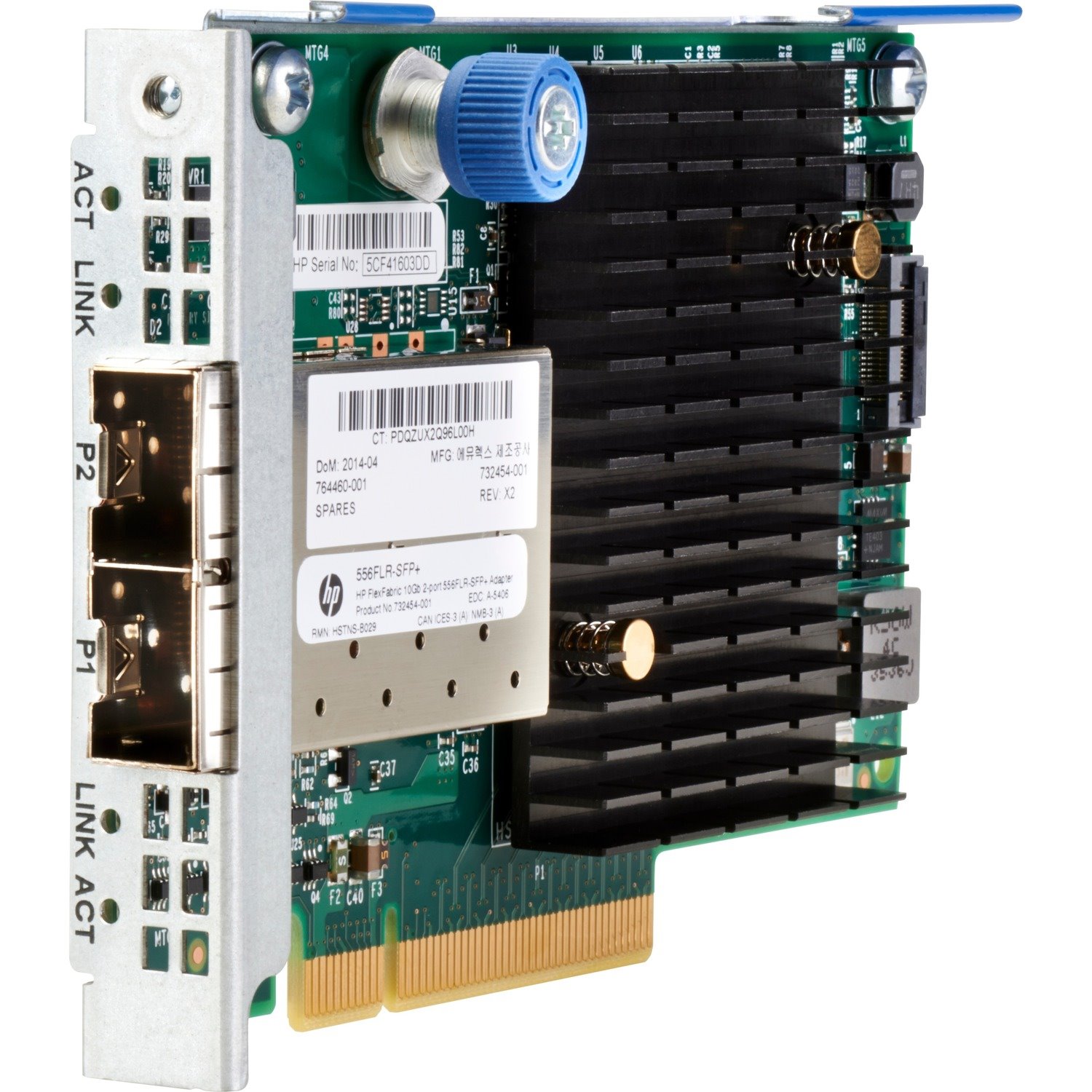 HPE FlexFabric 556FLR-SFP+ 10 Gigabit ethernetkaart voor Server - 10GBase-X - SFP+ - Plug-in kaart