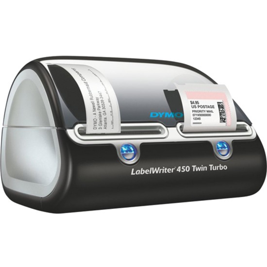 Dymo LabelWriter 450 Twin Turbo Desktop Direct Thermal Printer - Monochrome - Label Print - USB