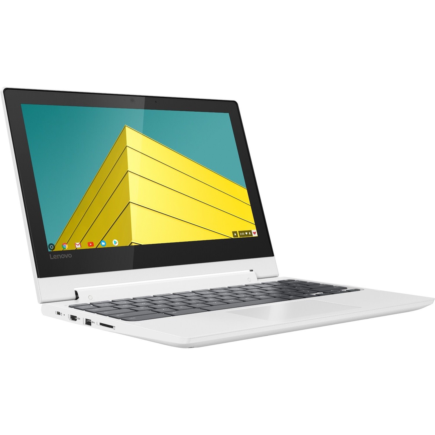 Lenovo Chromebook C330 81HY0001US 11.6" Touchscreen Chromebook - HD - ARM Cortex A72 + Cortex A53 - 4 GB - 32 GB Flash Memory - English Keyboard - Blizzard White