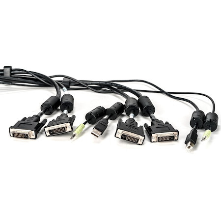 Vertiv Avocent USB Keyboard and Mouse, DVI-D and Audio Cable, 10 ft. with DPP Support for Vertiv Avocent SV and SC Series Switches