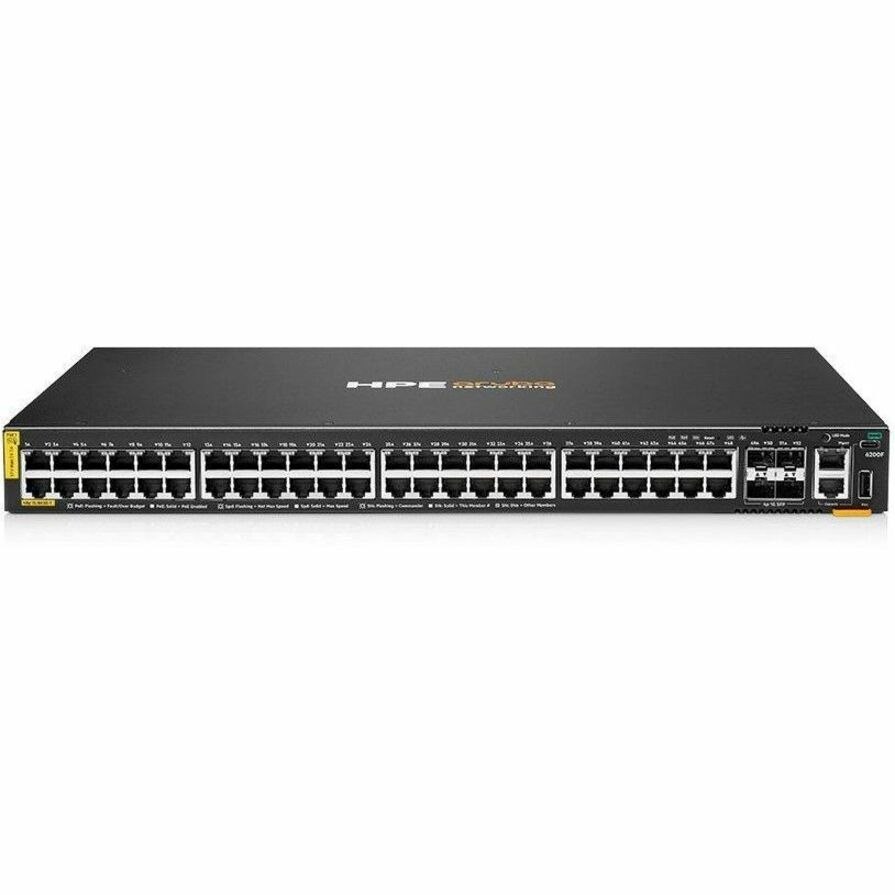 HPE CX 6200 CX 6200F 48 Ports Manageable Ethernet Switch - Gigabit Ethernet - 10/100/1000Base-T, 1000Base-X