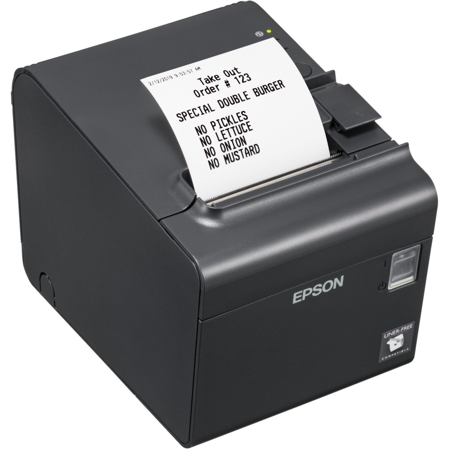 Epson TM-L90II LFC Desktop Direct Thermal Printer - Monochrome - Label/Receipt Print - USB - Serial - 3.15" Print Width - 6.69 in/s Mono - 203 x 203 dpi - 3.15" Label Width