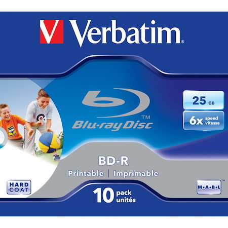 Verbatim 43713 Blu-ray Recordable Media - BD-R - 6x - 25 GB - 10