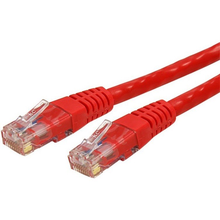 StarTech.com 15ft CAT6 Ethernet Cable - Red Molded Gigabit - 100W PoE UTP 650MHz - Category 6 Patch Cord UL Certified Wiring/TIA