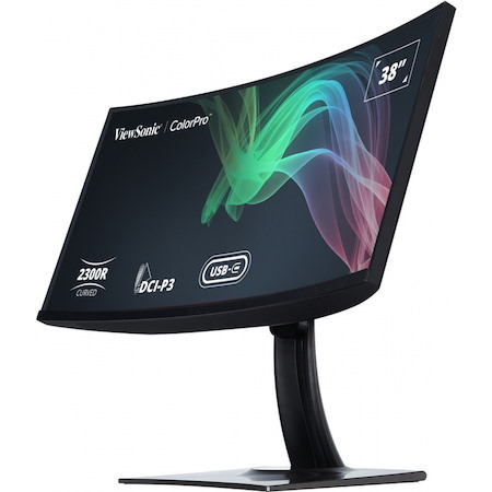 ViewSonic VP3881A 38-Inch IPS WQHD+ Curved Ultrawide Monitor with ColorPro 100% sRGB Rec 709, Eye Care, HDR10 Support, USB C, HDMI, USB, DisplayPort for Professional Home and Office