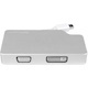 StarTech.com Aluminum Travel A/V Adapter: 3-in-1 Mini DisplayPort to VGA, DVI or HDMI - mDP Adapter - 4K