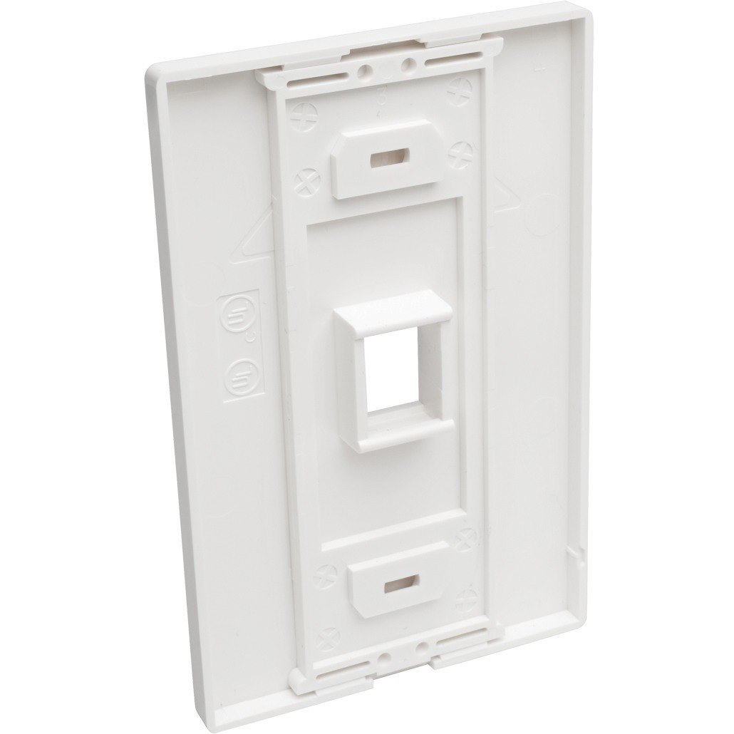 Eaton Tripp Lite Series 1-Port Keystone Single-Gang Faceplate, White, TAA