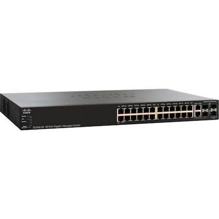 Cisco 350 SG350-28 26 Ports Manageable Ethernet Switch - Gigabit Ethernet - 10/100/1000Base-TX, 1000Base-X - Refurbished