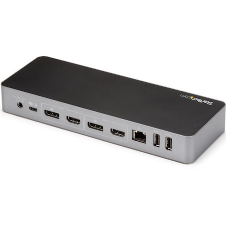 StarTech.com Universal Laptop Docking Station, Hybrid USB-C & USB-A Dock, Dual 4K DP & HDMI, 60W PD, Mac / Windows / Chrome OS, GbE