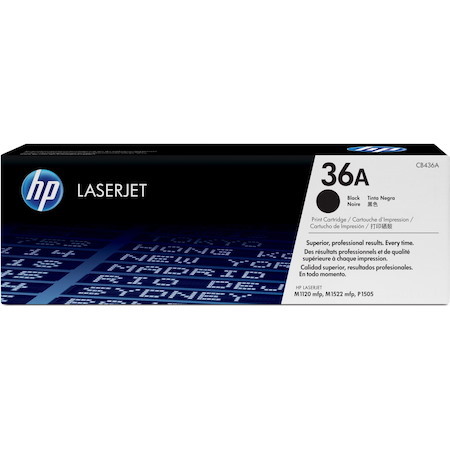 HP 36A (CB436A) Original Standard Yield Laser Toner Cartridge - Single Pack - Black - 1 Each
