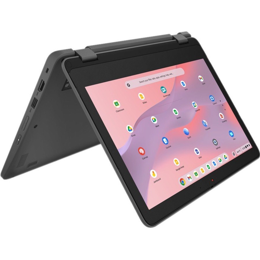 Lenovo 300e Yoga Chromebook Gen 4 300e 82W2000KUK 29.5 cm (11.6") Touchscreen Convertible 2 in 1 Chromebook - HD - MediaTek - 8 GB - 64 GB Flash Memory - English (UK) Keyboard - Graphite Grey