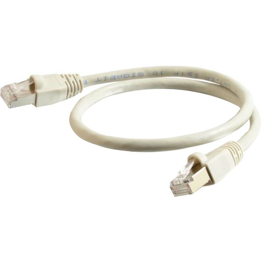 C2G Cat6a Booted Shielded (STP) Network Patch Cable - Patch Cable - RJ-45 (M) To RJ-45 (M) - 0.5 M - STP - Cat 6A - Molded, Snagless, Stranded - Grey