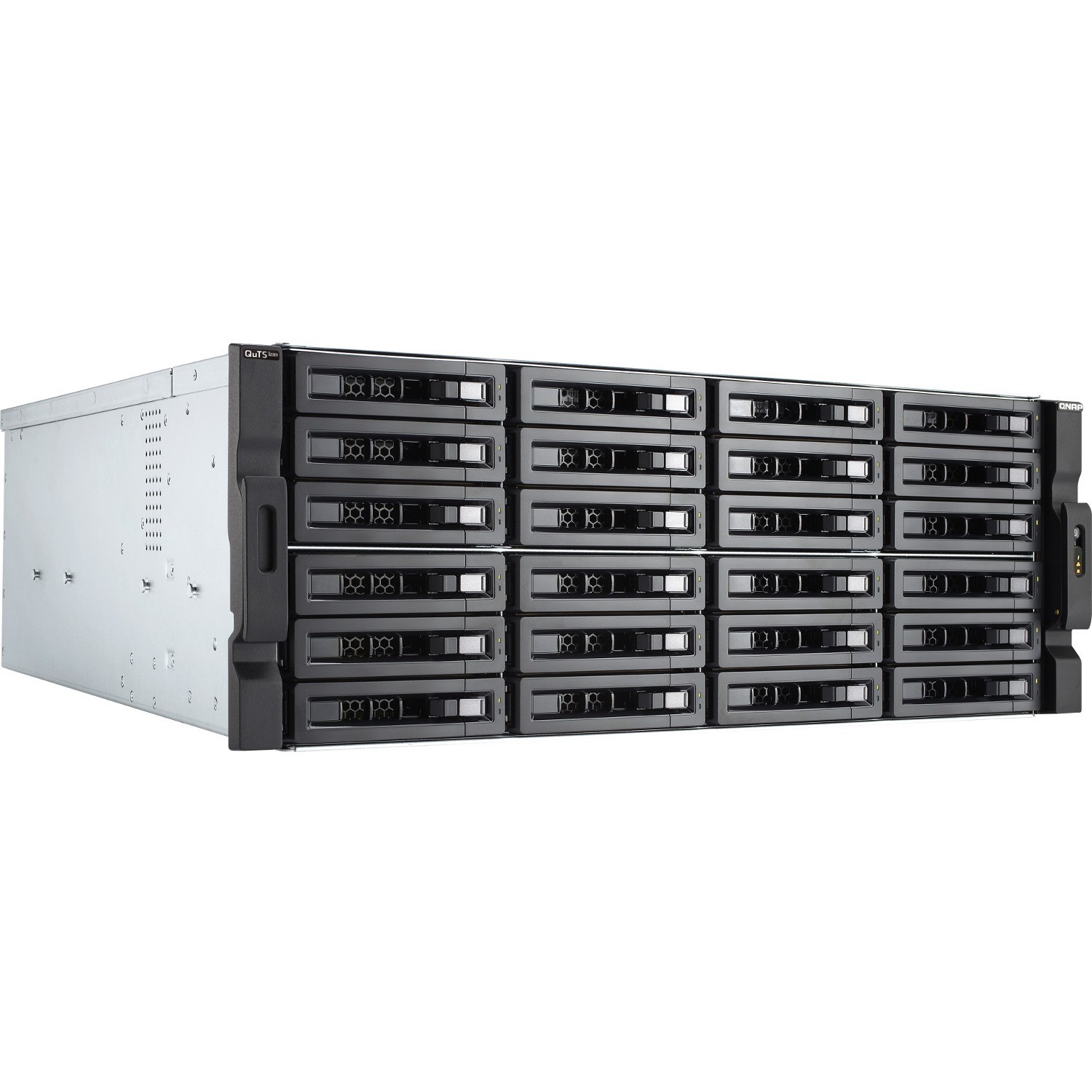 QNAP TS-H2483XU-RP-E2236-128G 24 x Total Bays SAN/NAS Storage System - 5 GB Flash Memory Capacity - Intel Xeon E-2236 Hexa-core (6 Core) 3.40 GHz - 128 GB RAM - DDR4 SDRAM - 4U Rack-mountable
