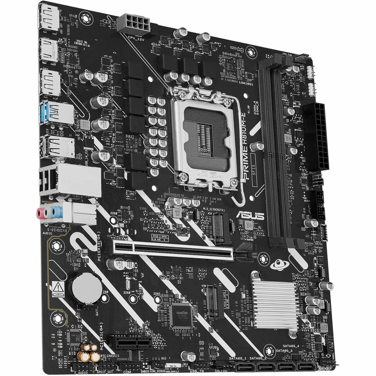 Asus Prime H810M-E-CSM Desktop Motherboard - Intel H810 Chipset - Socket LGA-1851 - Micro ATX