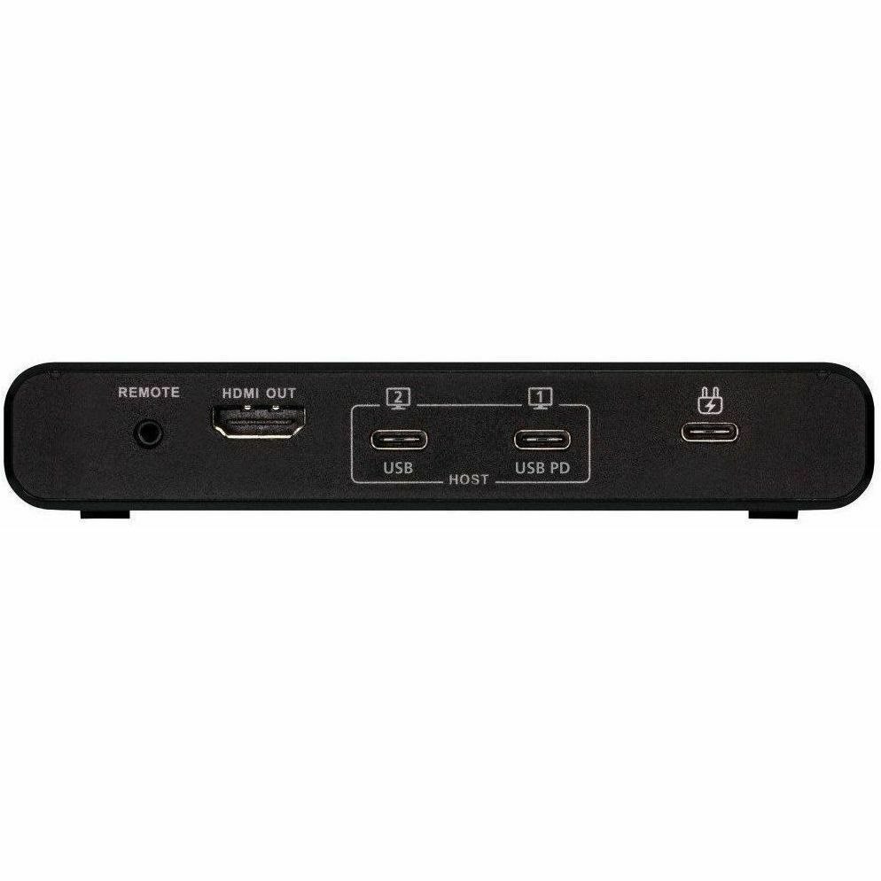 Eaton Tripp Lite Series 2-Port USB-C KVM Dock - 4K HDMI, USB 3.2 Gen 1, USB-A Hub, Remote Selector, 85W PD Charging, Black, TAA