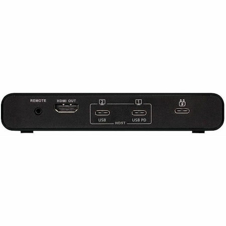 Eaton Tripp Lite Series 2-Port USB-C KVM Dock - 4K HDMI, USB 3.2 Gen 1, USB-A Hub, Remote Selector, 85W PD Charging, Black, TAA