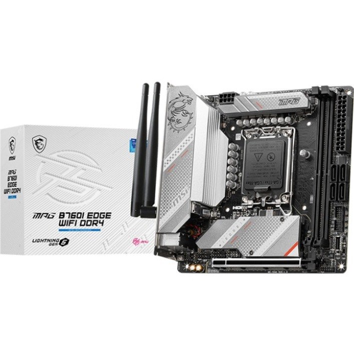 MSI MPG B760I EDGE WIFI DDR4 Gaming Desktop Motherboard - Intel B760 Chipset - Socket LGA-1700 - Mini ITX