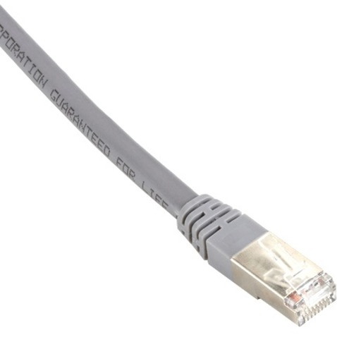 Black Box Cat6 400-MHz, Shielded, Solid Backbone Cable (FTP), Plenum, Gray, 30-ft. (9.1-m)