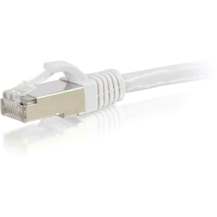 C2G-2ft Cat6 Snagless Shielded (STP) Network Patch Cable - White