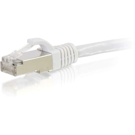 C2G 8ft Cat6 Snagless Shielded (STP) Ethernet Cable - Cat6 Network Patch Cable - PoE - White