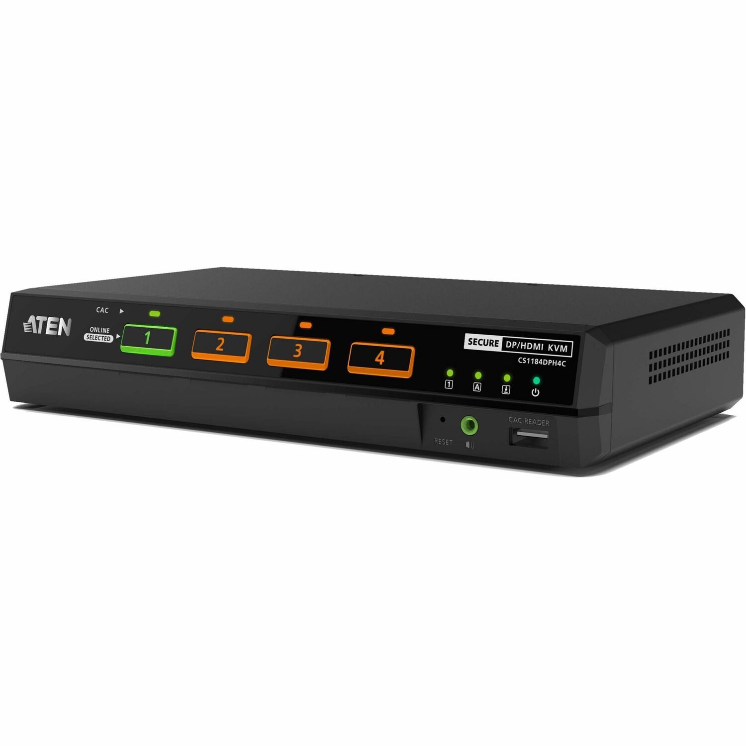 ATEN 4-Port USB 5K DisplayPort/HDMI Dual Display Universal Secure KVM Switch with CAC (PSD PP v4.0 In Evaluation) -TAA