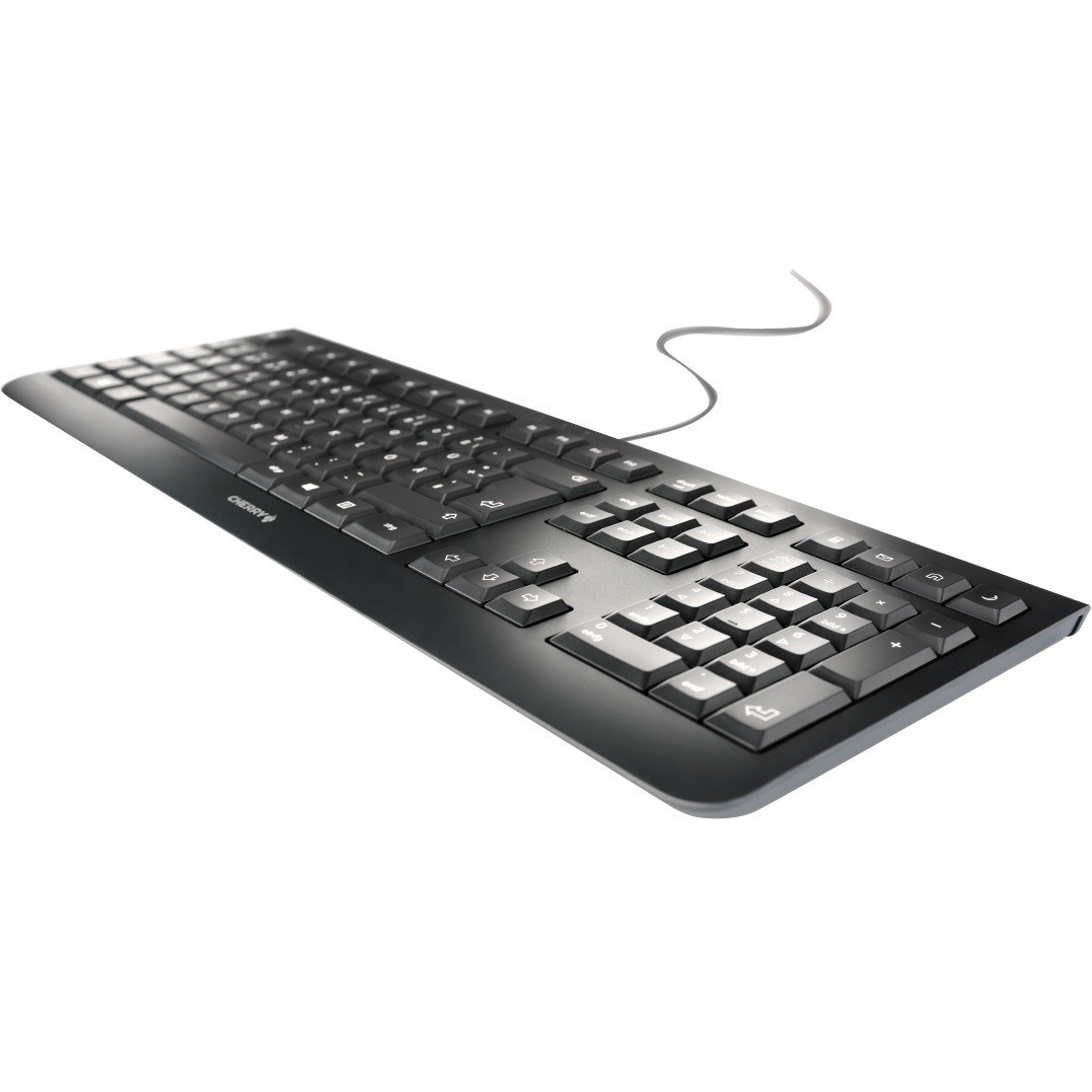 CHERRY Keyboard - Cable Connectivity - USB Interface - Switzerland - Black