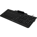 CHERRY KC 1000 SC Keyboard - Cable Connectivity - USB Interface - English (US) - QWERTY Layout - Grey