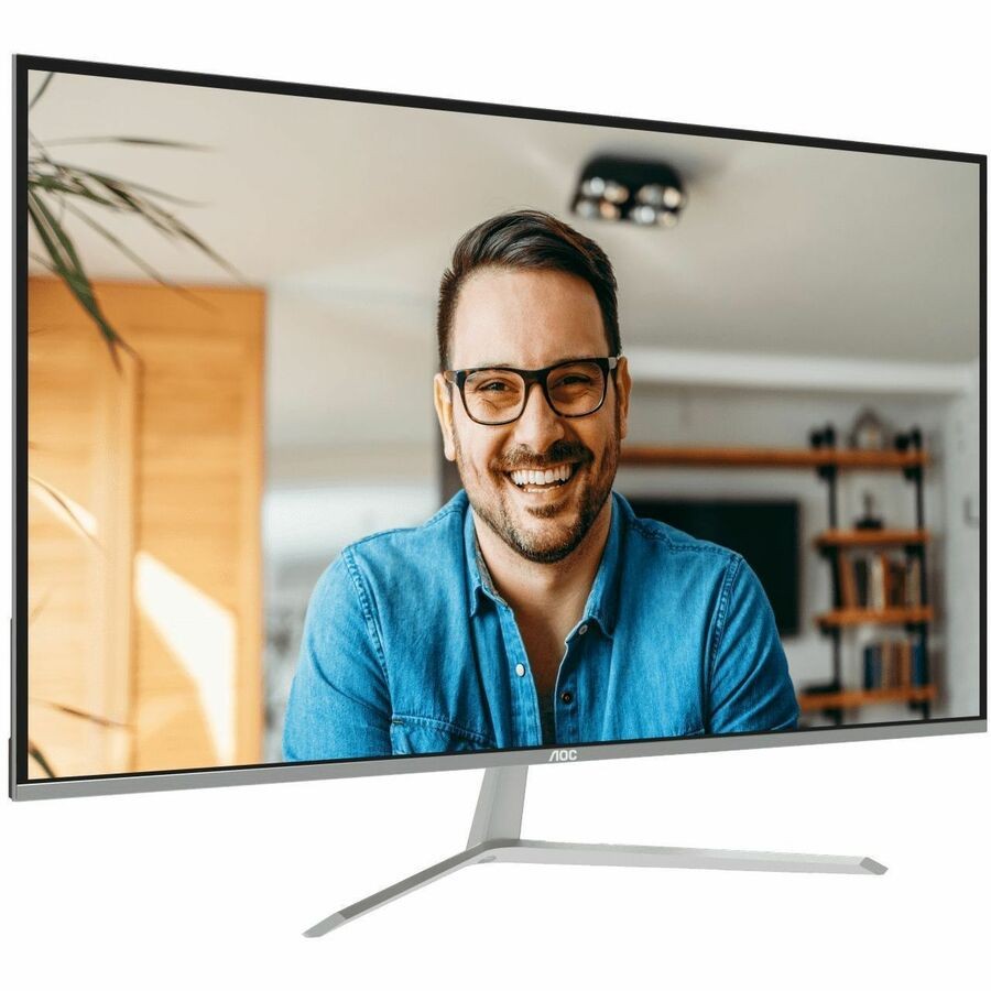 AOC 31.5' 4K Monitor – UHD 3840×2160 @60Hz, VA panel, 4ms GtG, 124% sRGB, DP 1.4, HDMI 2.0, 1.07B colors, Delta E<2, tilt adjustable (LS)