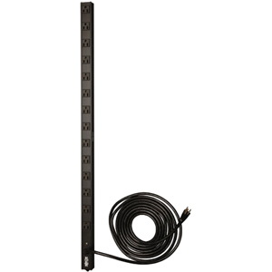 Eaton Tripp Lite Series 1.4kW Single-Phase 120V Basic PDU, 14 NEMA 5-15R Outlets, NEMA 5-15P Input, 15 ft. (4.57 m) Cord, 0U Vertical