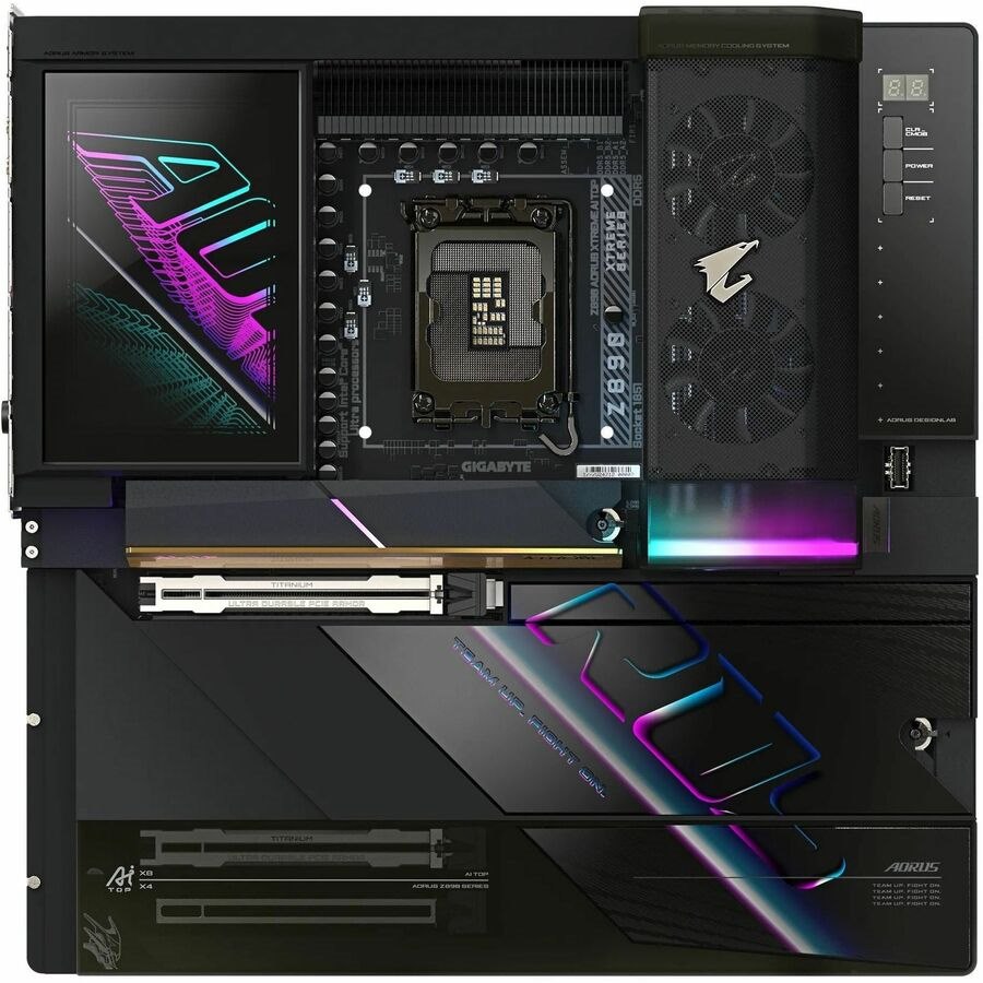 GIGABYTE Ultra Durable Z890 AORUS XTREME AI TOP Gaming Desktop Motherboard - Intel Z890 Chipset - Socket LGA-1851 - Extended ATX