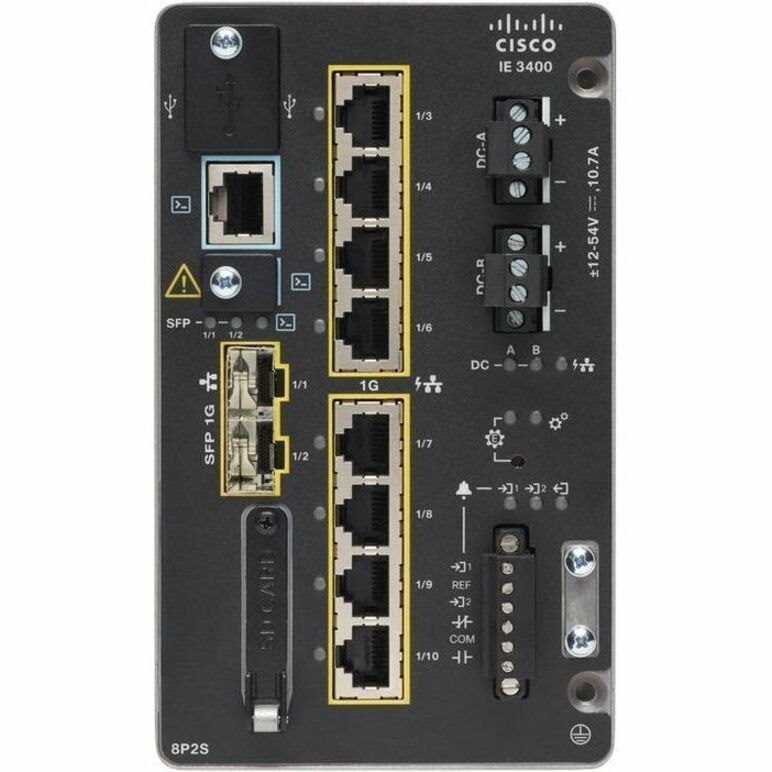 Cisco Catalyst IE3400 IE-3400-8P2S-E 8 Ports Manageable Ethernet Switch - Gigabit Ethernet - 10/100/1000Base-T, 1000Base-X - Refurbished