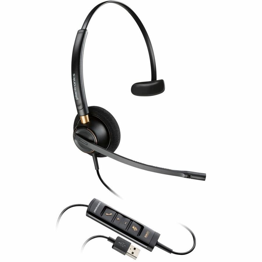 Poly EncorePro 515 Wired Over-the-head, On-ear Mono Headset - Black