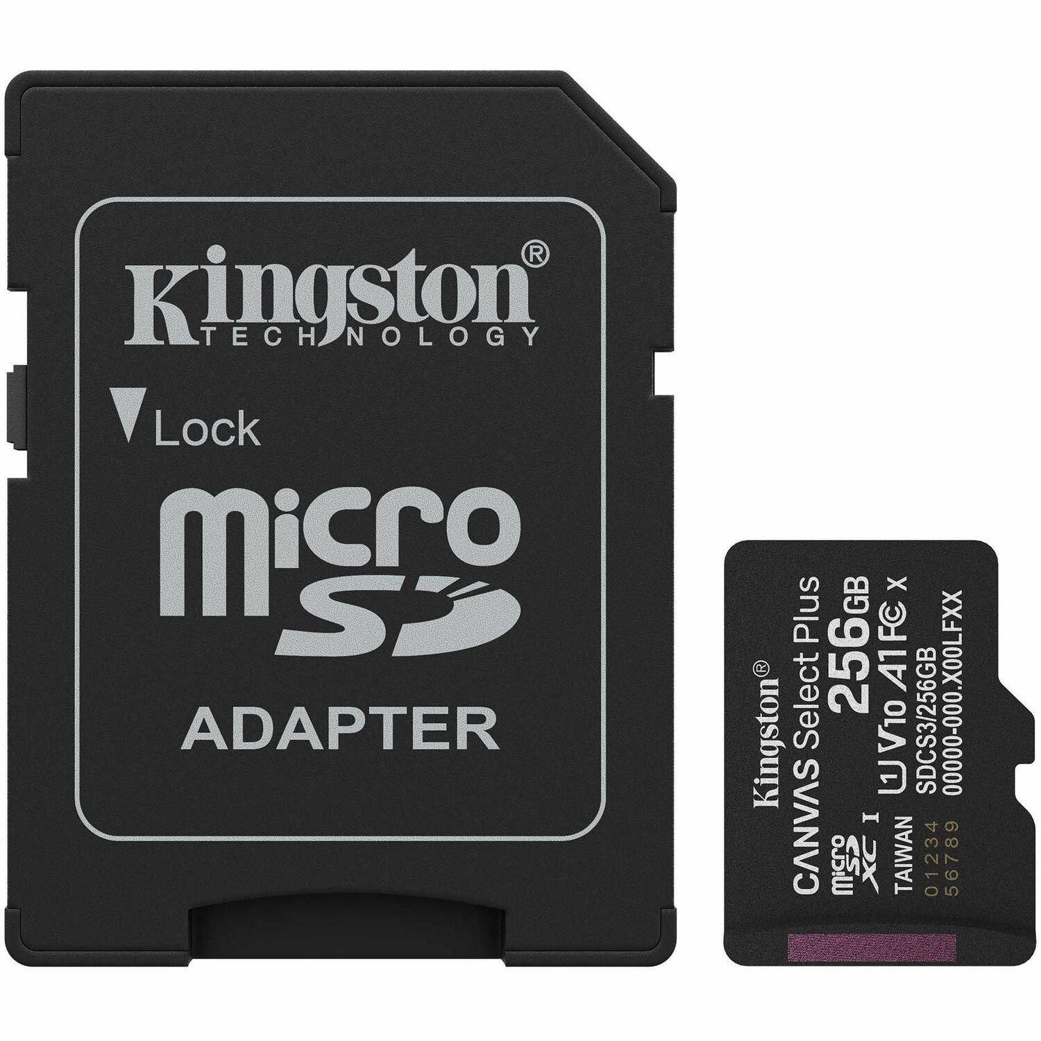 Kingston Canvas Select Plus 256 GB Class 10/UHS-I (U1) V10 microSDXC