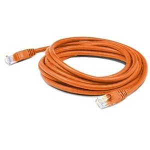 AddOn 15ft Orange CAT 6A PVC Ethernet Cable Snagless Bubble Boot RJ-45 M/M