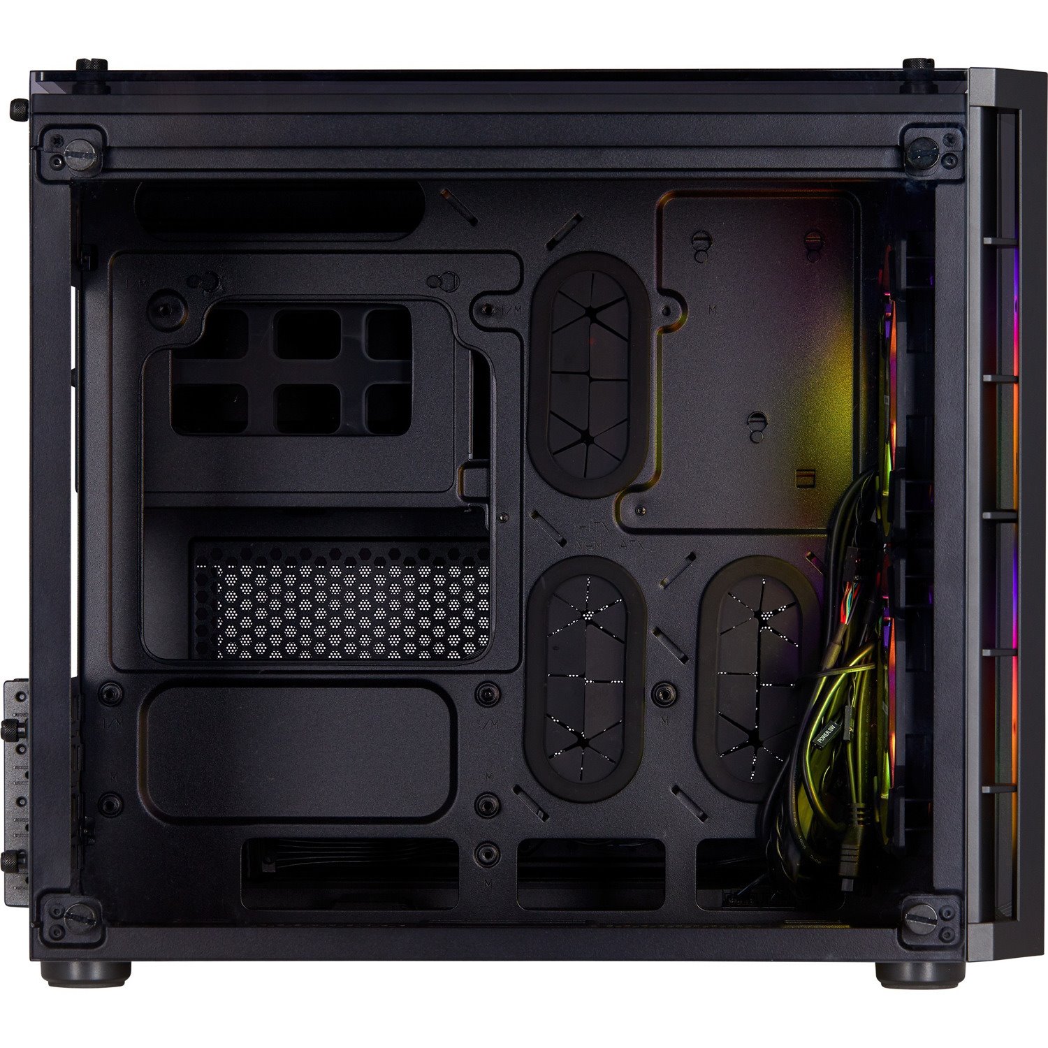 Corsair Crystal 280X Computer Case - Micro ATX Motherboard Supported - Tempered Glass - Black